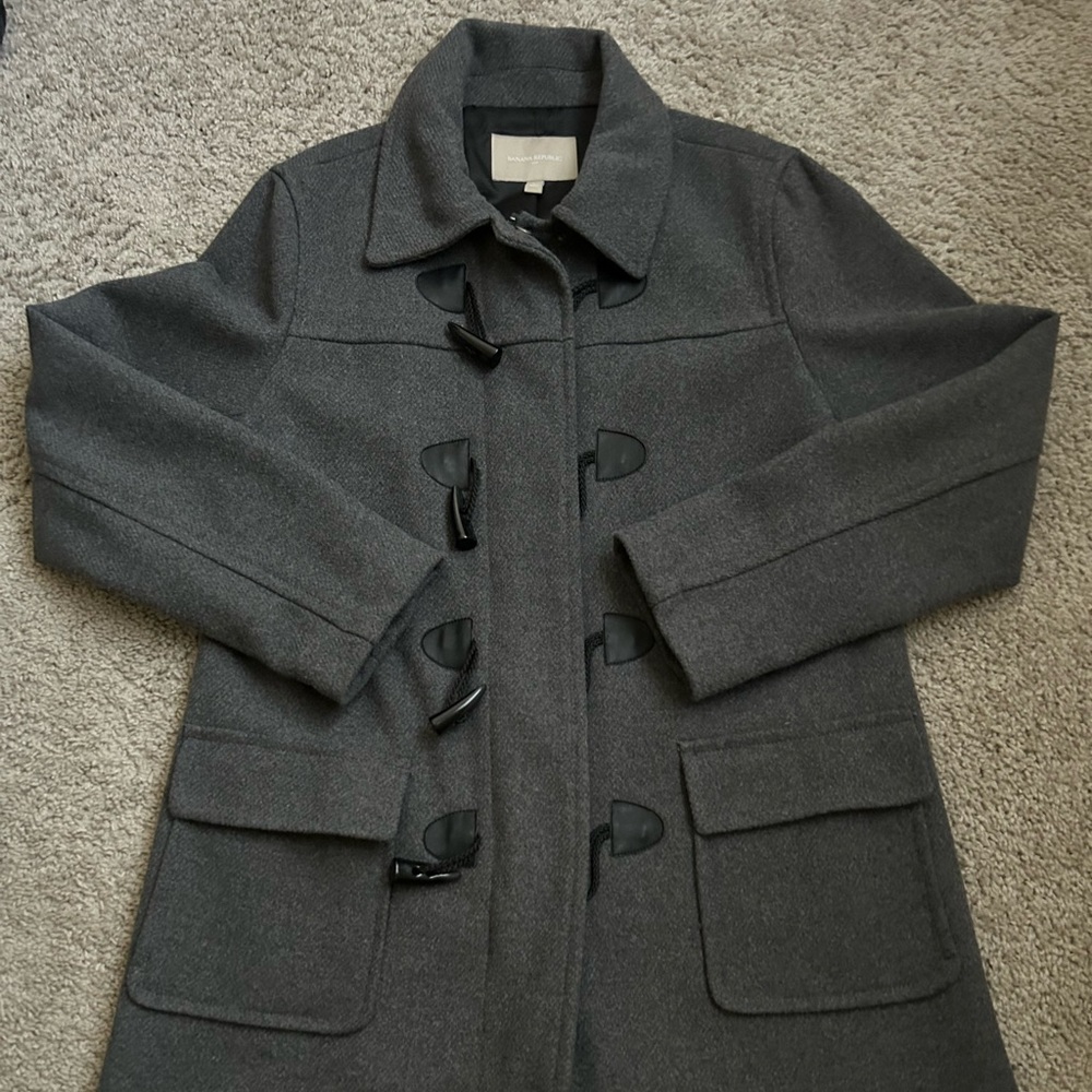 Women's Gray Peacoat